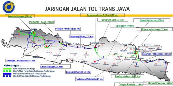 PETA JALAN TOL TRANS JAWA