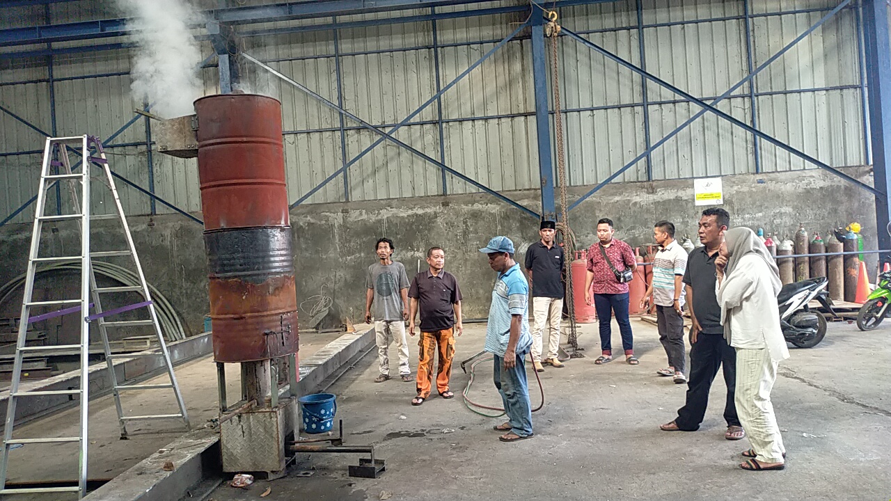 Ir Novaza Uji Coba Alat Pelebur Sam